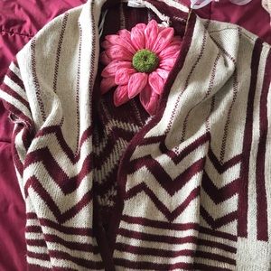 Long, sleeveless cardigan